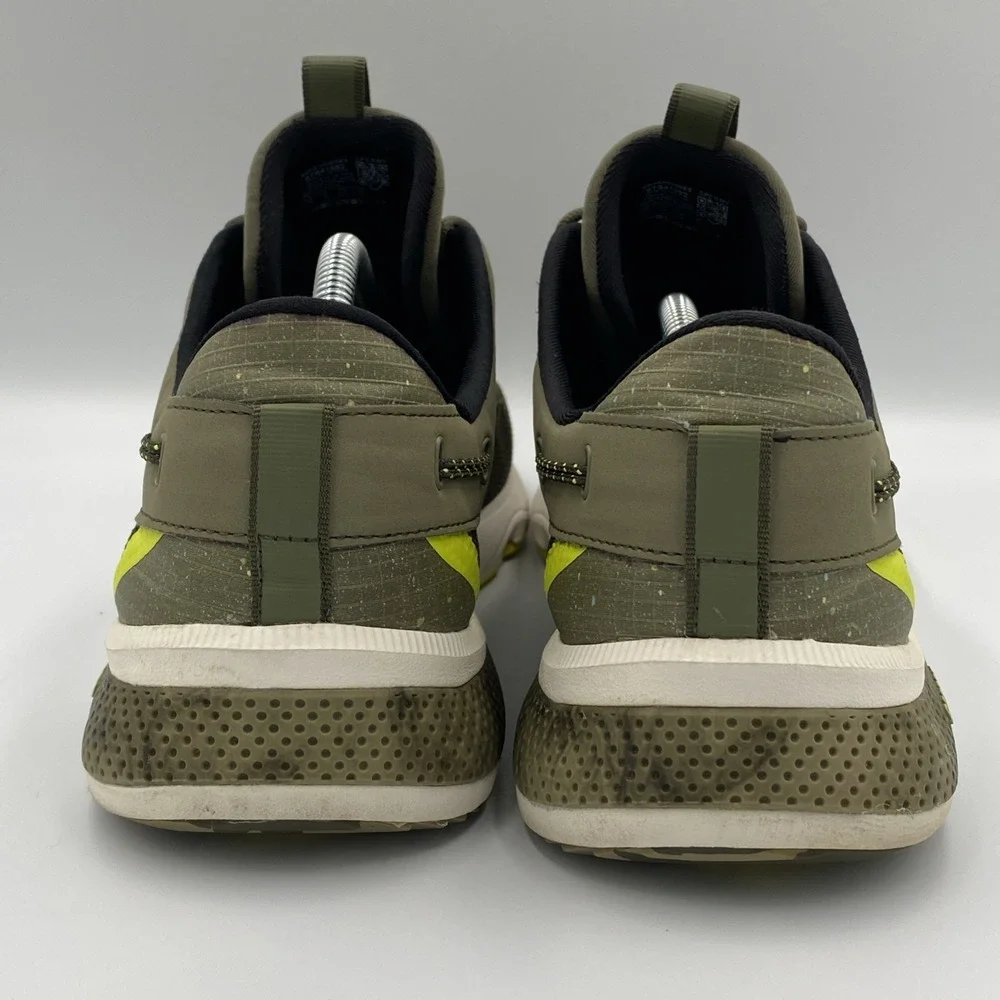 Sperry 7 SEAS 3-Eye Boat Shoes Men's Size 13 Olive Green Yellow STS41092 Mesh
